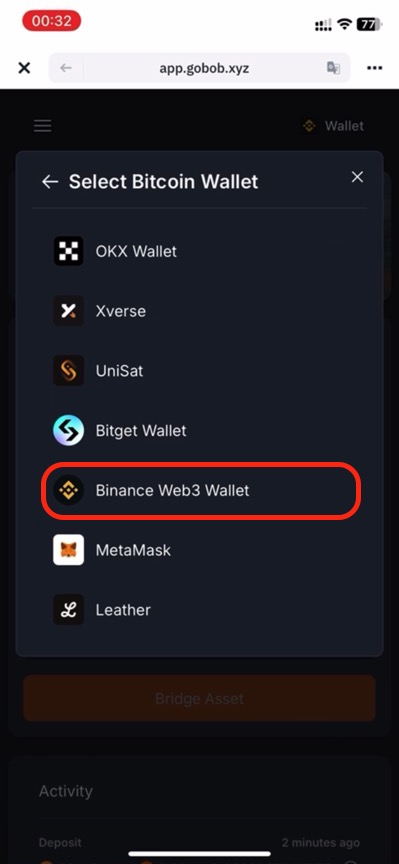 Choose Bitcoin wallet